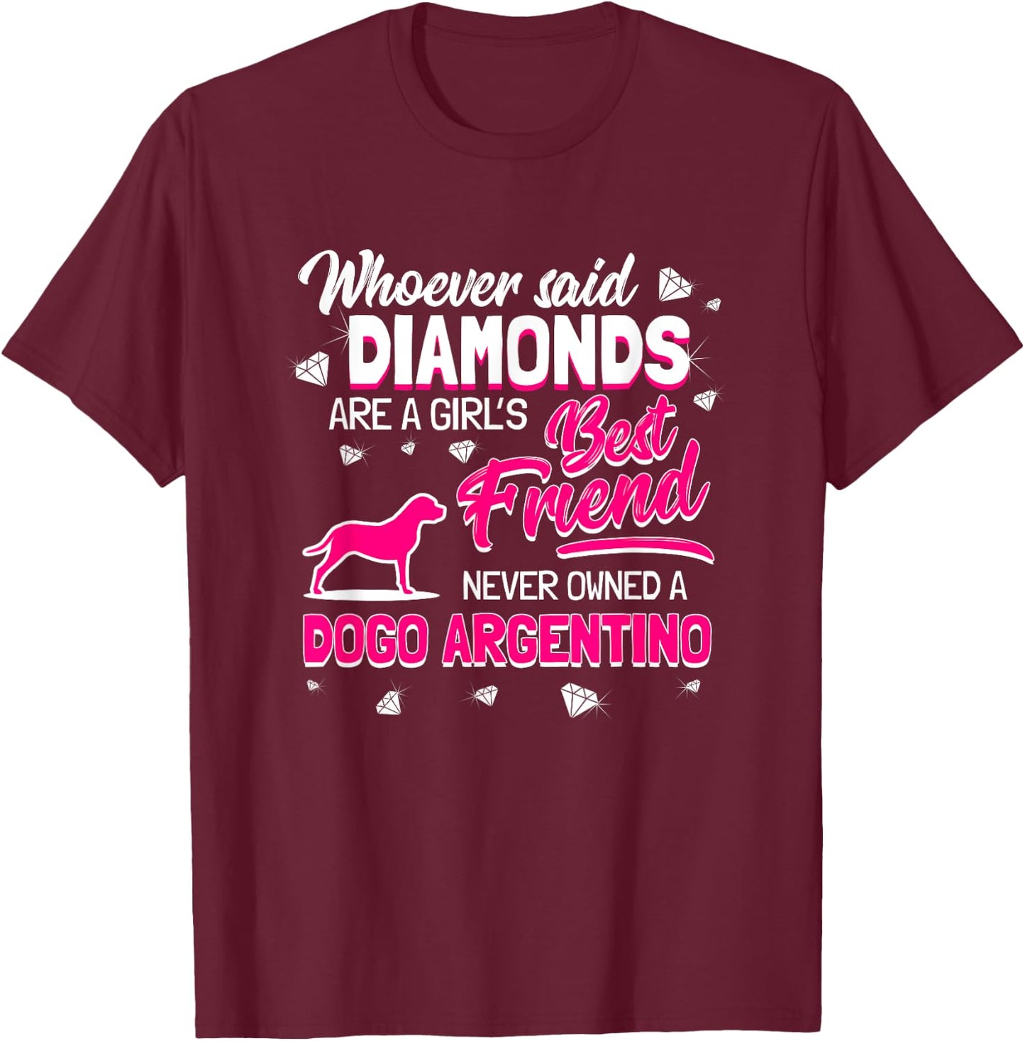 Dogo Argentino T-Shirt - T-Shirt | Maroon