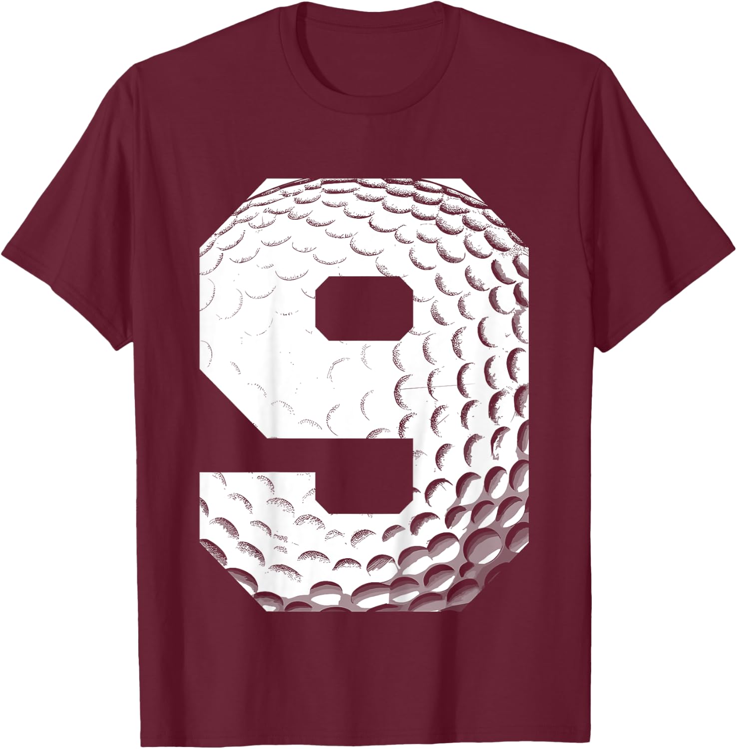 Kids 9th Birthday Boy Golf Player Golf 9 Years Old T-Shirt - T-Shirt | Maroon