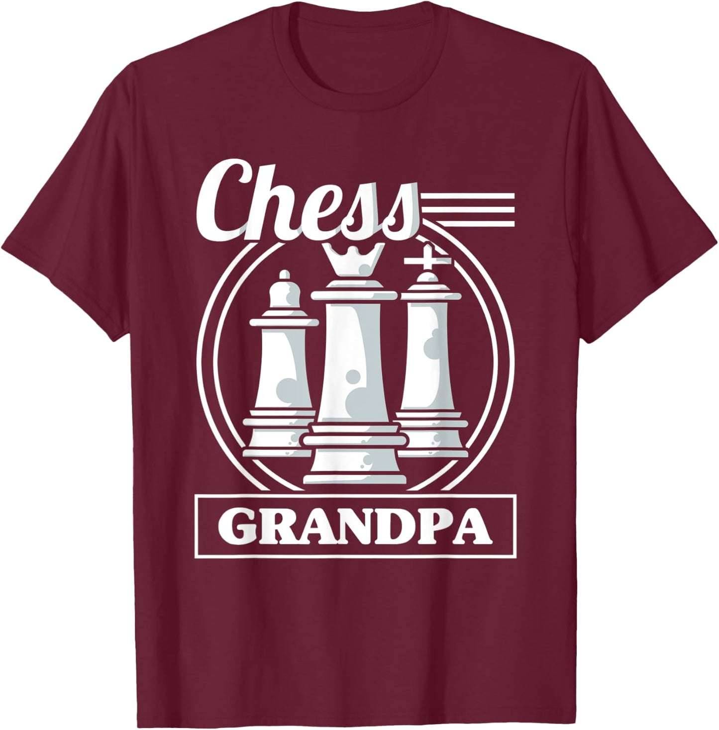 Chess Grandpa Chess Grandfather Funny Chess Player T-Shirt - T-Shirt | Maroon