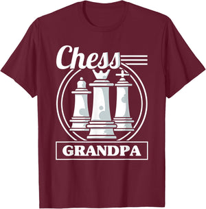 Chess Grandpa Chess Grandfather Funny Chess Player T-Shirt - T-Shirt | Maroon