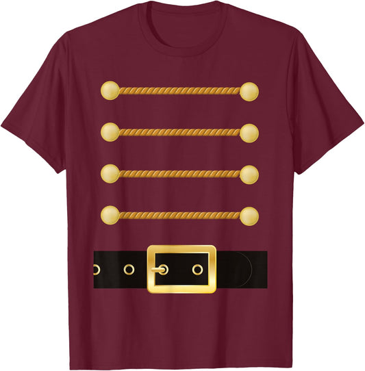 Nutcracker Character Soldier Costume Uniform Funny Christmas T-Shirt - T-Shirt | Maroon