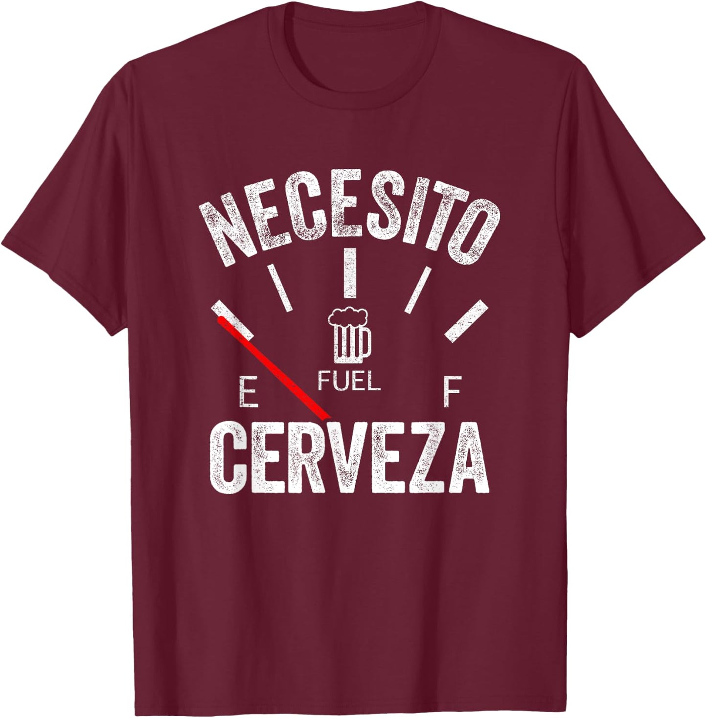 Cerveza Por Favor Necesito Cerveza Funny I Need Beer T-Shirt - T-Shirt | Maroon
