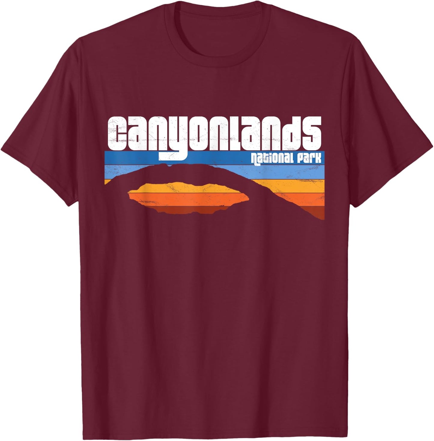 Retro Canyonlands National Park Moab Utah Vacation UT T-Shirt - T-Shirt | Maroon