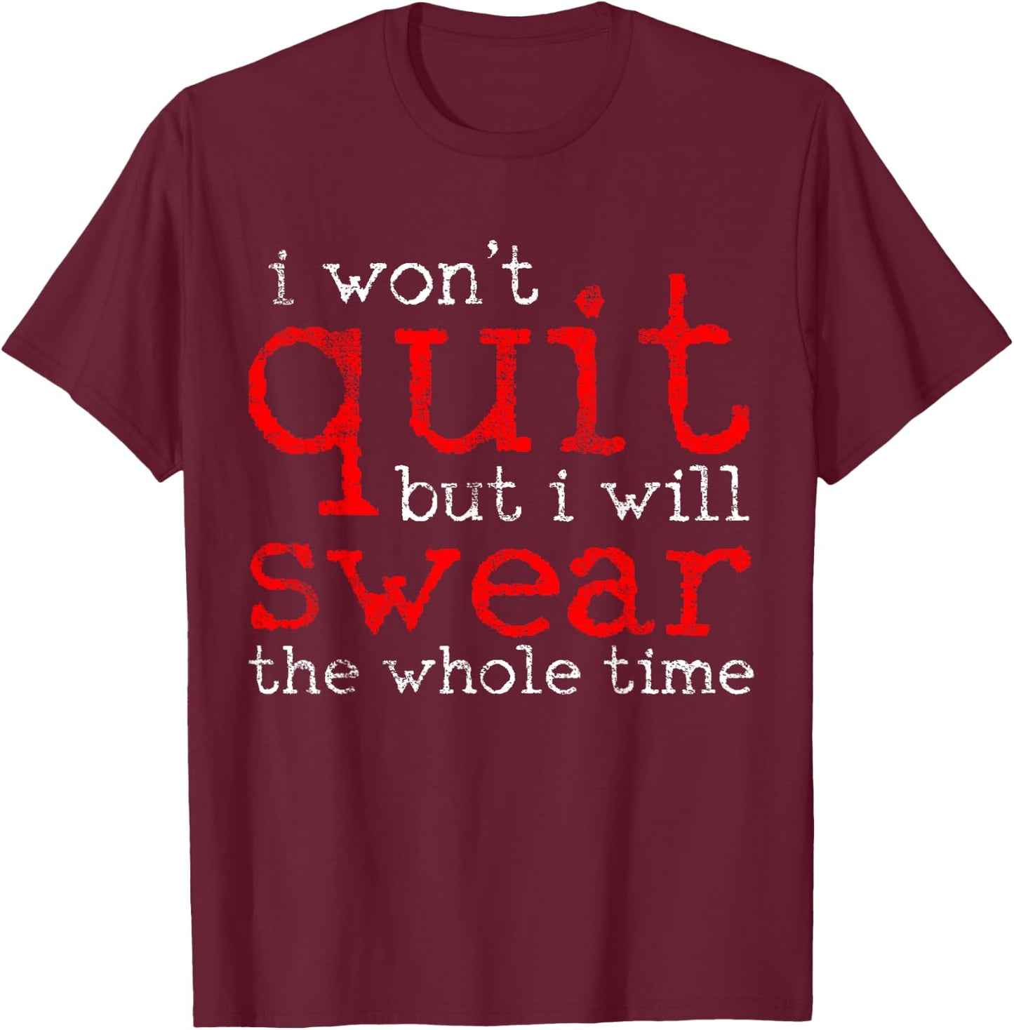Gym Fitness Workout Funny T-Shirt - T-Shirt | Maroon