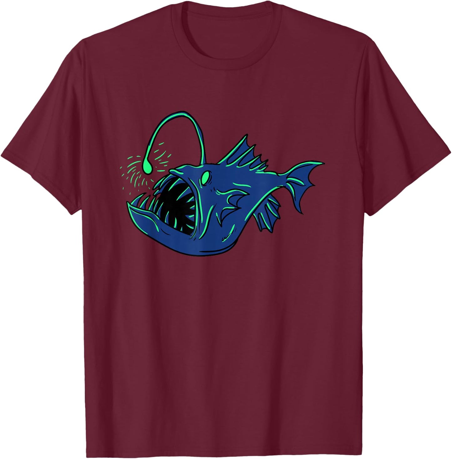 Anglerfish Deep Sea Monster Costume T-Shirt - T-Shirt | Maroon