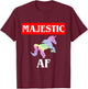 Majestic AF Unicorn T-Shirt - T-Shirt | Maroon