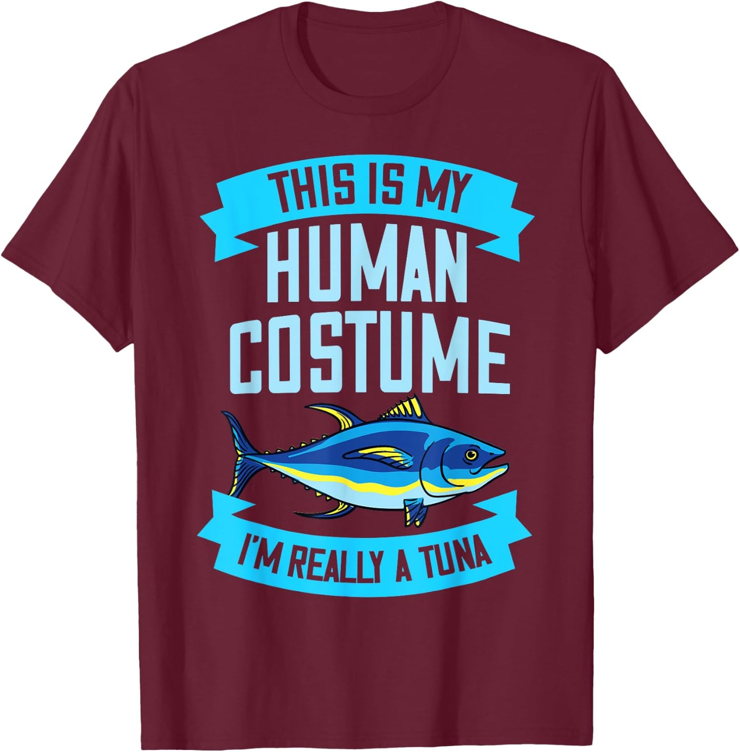 Red Tuna Costume Gift Bluefin Tuna Fish T-Shirt - T-Shirt | Maroon