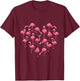 Pink Flamingo Heart love Girls Kids Cute Flamingo T-Shirt - T-Shirt | Maroon