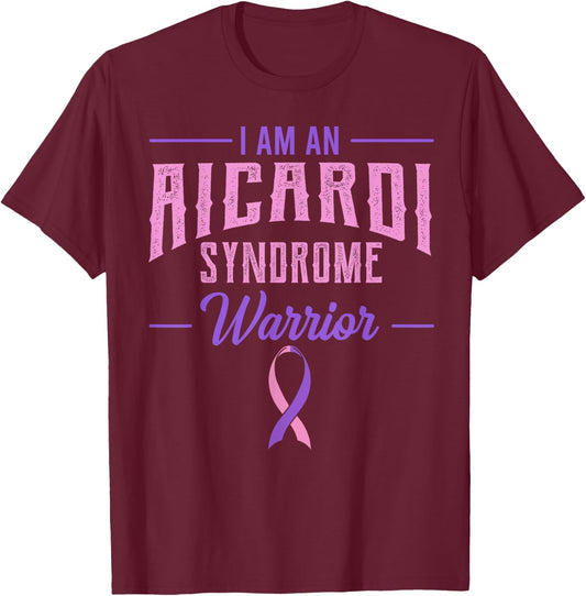Aicardi Syndrome Warrior Genetic Disorder Corpus Callosum T-Shirt - T-Shirt | Maroon