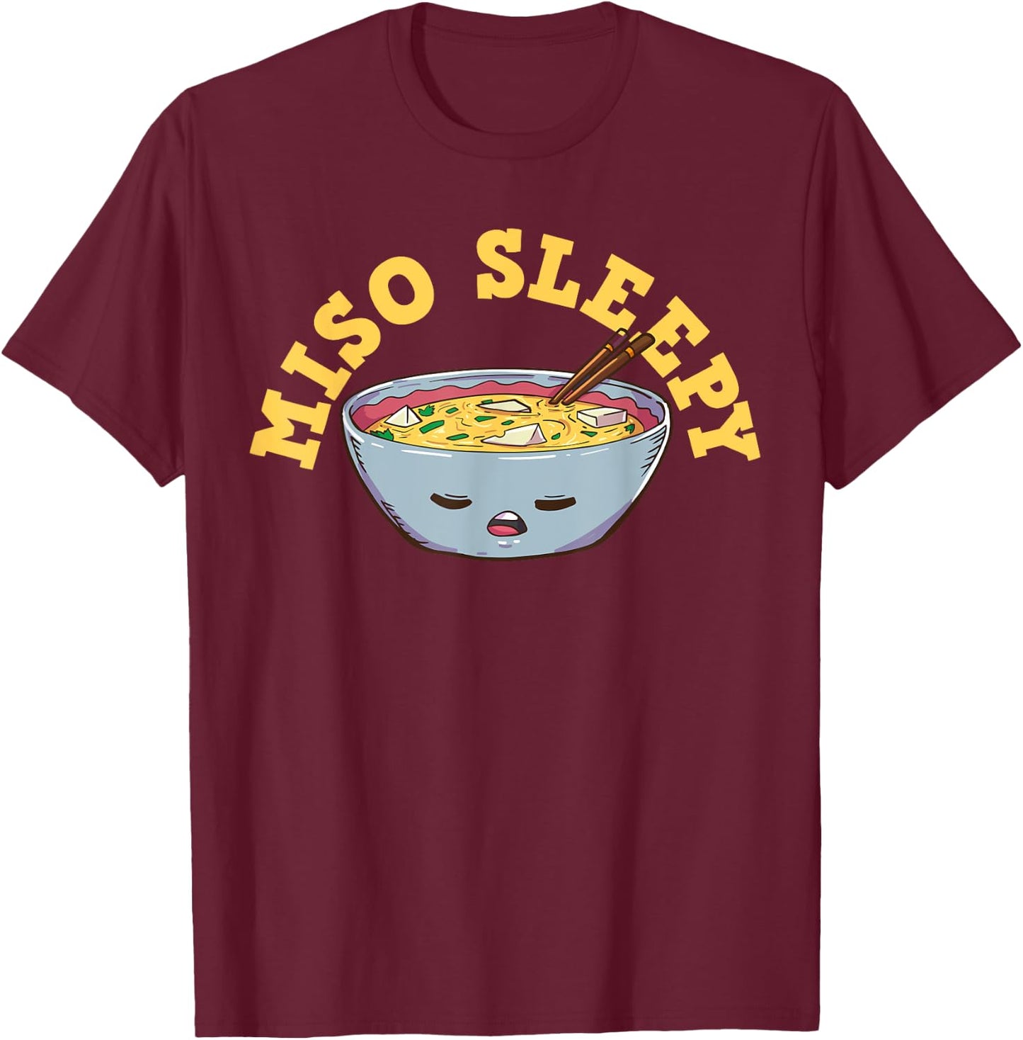 Miso Sleepy T-Shirt - T-Shirt | Maroon