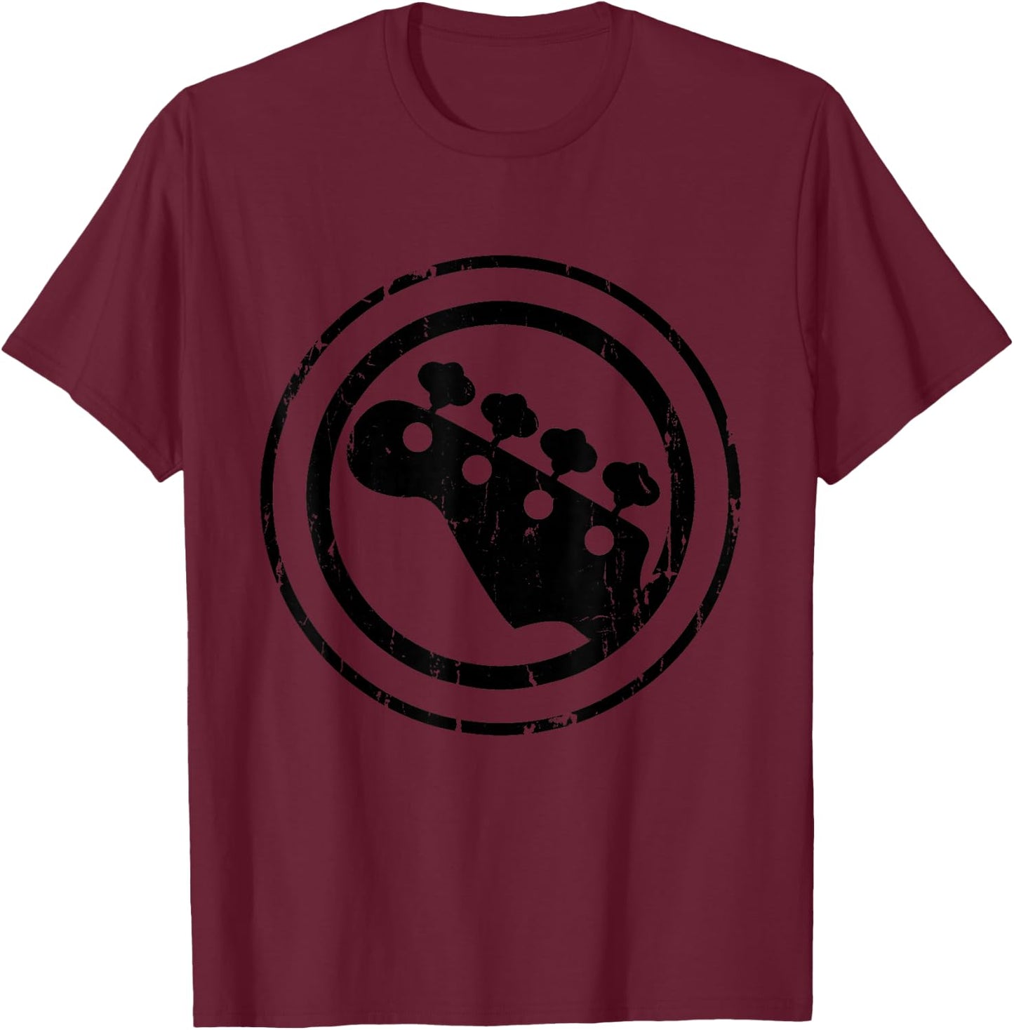 Bass Player Bass Guitar Vintage Bassist Gift T-Shirt - T-Shirt | Maroon