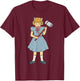 Hammer Girl - Clementine - Gothic Punk Rock Goth Horror Fan T-Shirt - T-Shirt | Maroon