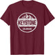 Retro Keystone Colorado Souvenir Mountain Vintage T-Shirt - T-Shirt | Maroon
