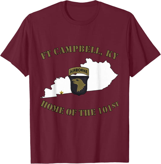 Fort Campbell Army Base-OD Design-Hopkinsville KY design T-Shirt - T-Shirt | Maroon