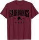 Fairbanks Est. 1903 Vintage Alaska State Map T-Shirt - T-Shirt | Maroon