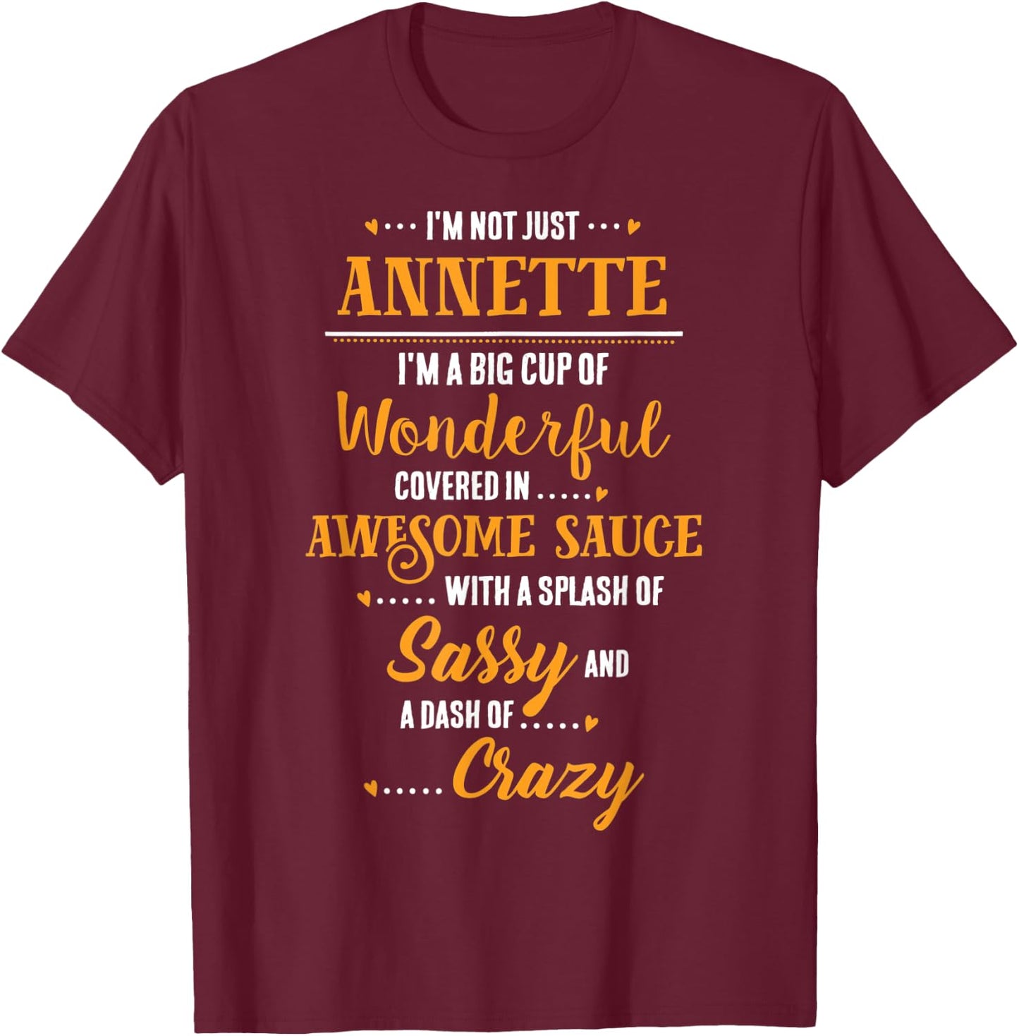 Inked - ANNETTE Big Cup Of Awesome Sassy Classy Crazy T-Shirt - T-Shirt | Maroon
