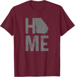 Georgia Home Vintage State Map Pride Gift T-Shirt - T-Shirt | Maroon