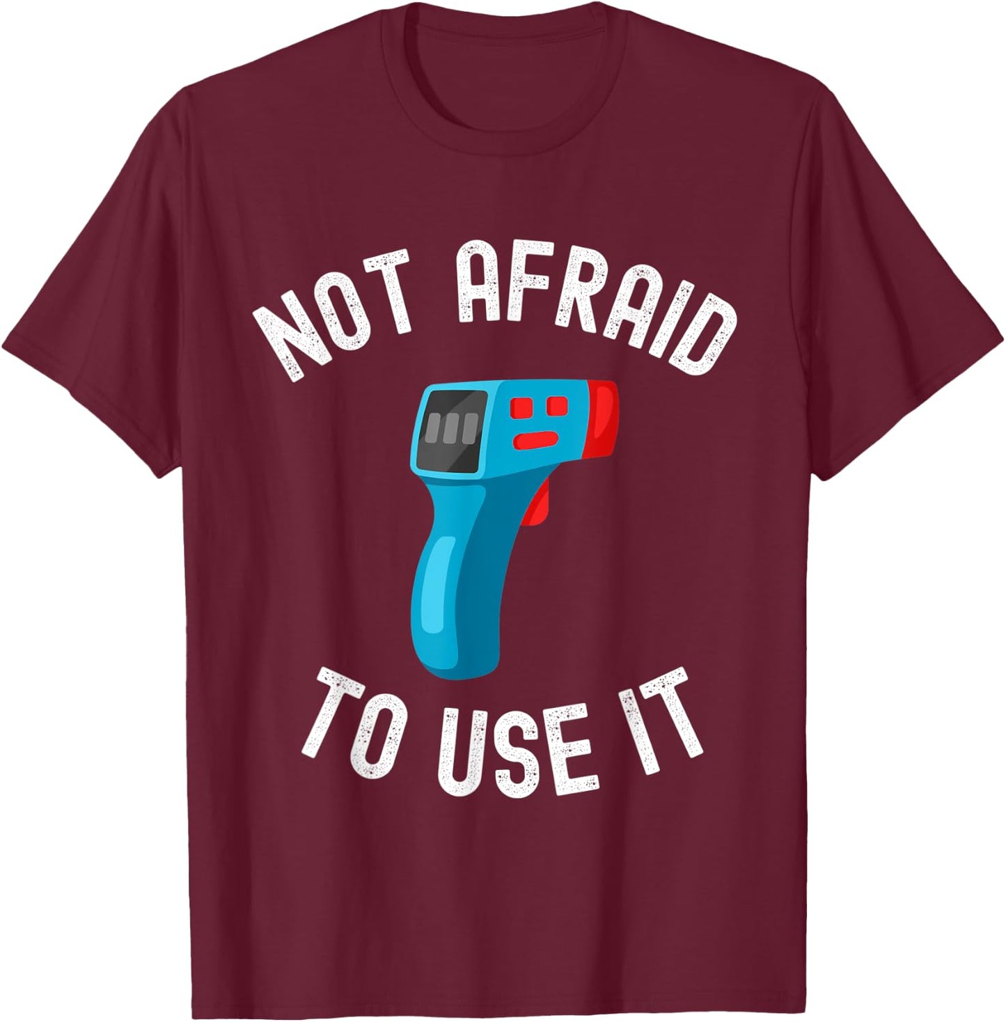Funny Thermometer Checkpoint Humor for Temperature Check T-Shirt - T-Shirt | Maroon