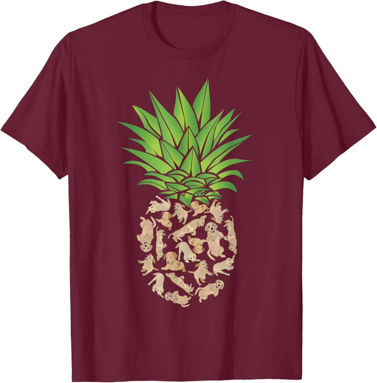 Gift Labrador Retriever Owner Dog Lover Pineapple Men Women T-Shirt - T-Shirt | Maroon