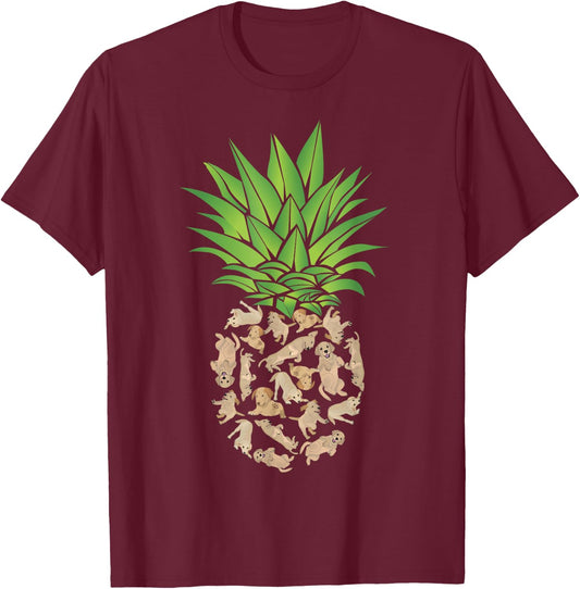 Gift Labrador Retriever Owner Dog Lover Pineapple Men Women T-Shirt - T-Shirt | Maroon
