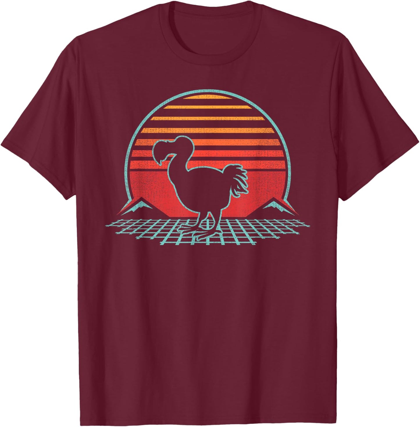 Dodo Lover Bird Animal Retro Vintage 80s Style T-Shirt - T-Shirt | Maroon