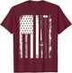 Vintage USA American Flag Union Carpenter T-Shirt - T-Shirt | Maroon