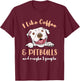 I Like Coffee And Pitbulls And Maybe 3 People T-Shirt - T-Shirt | Maroon