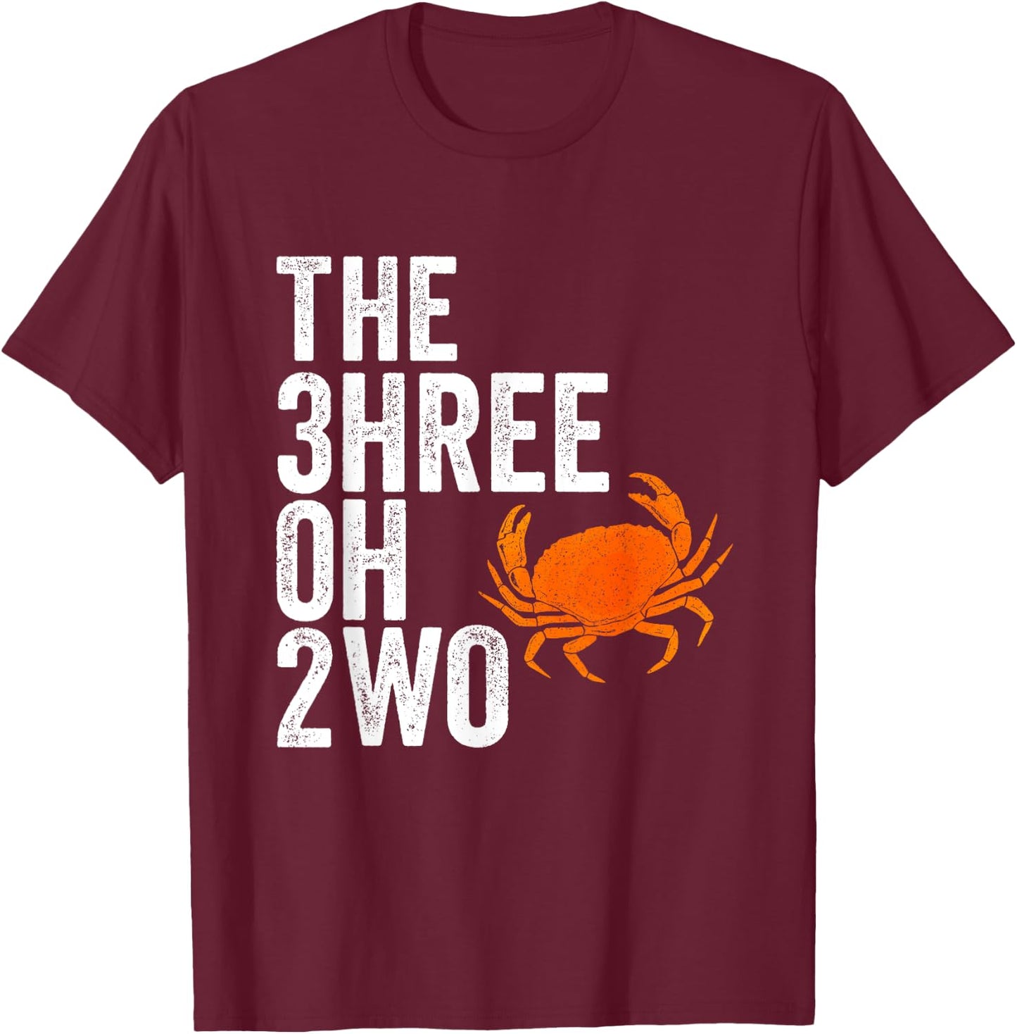 The 302 Delaware Crab Telephone Area Code Bay Crabbing Gift T-Shirt - T-Shirt | Maroon