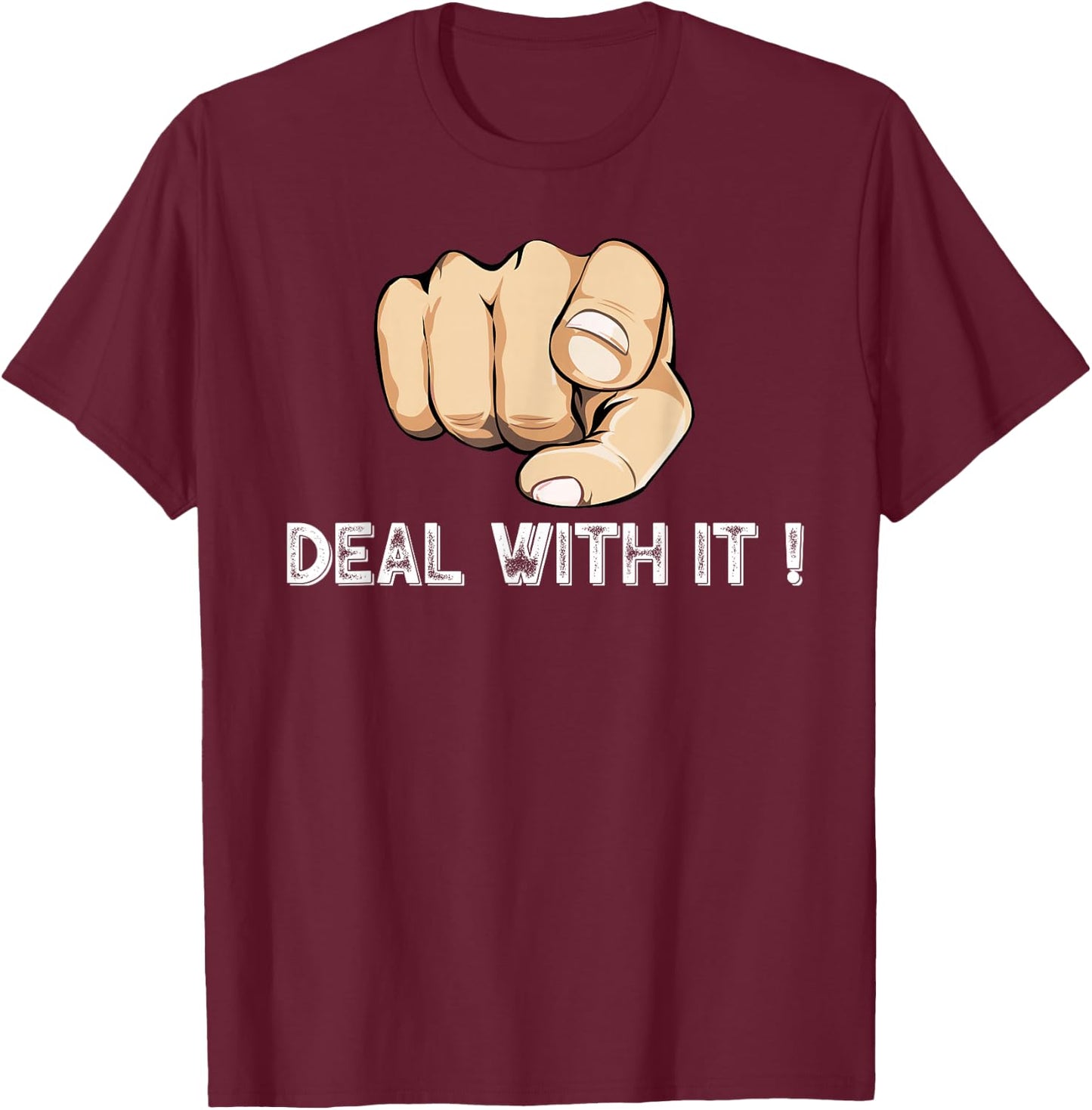 Pointing Finger to You Signal Sarcasm T-Shirt - T-Shirt | Maroon