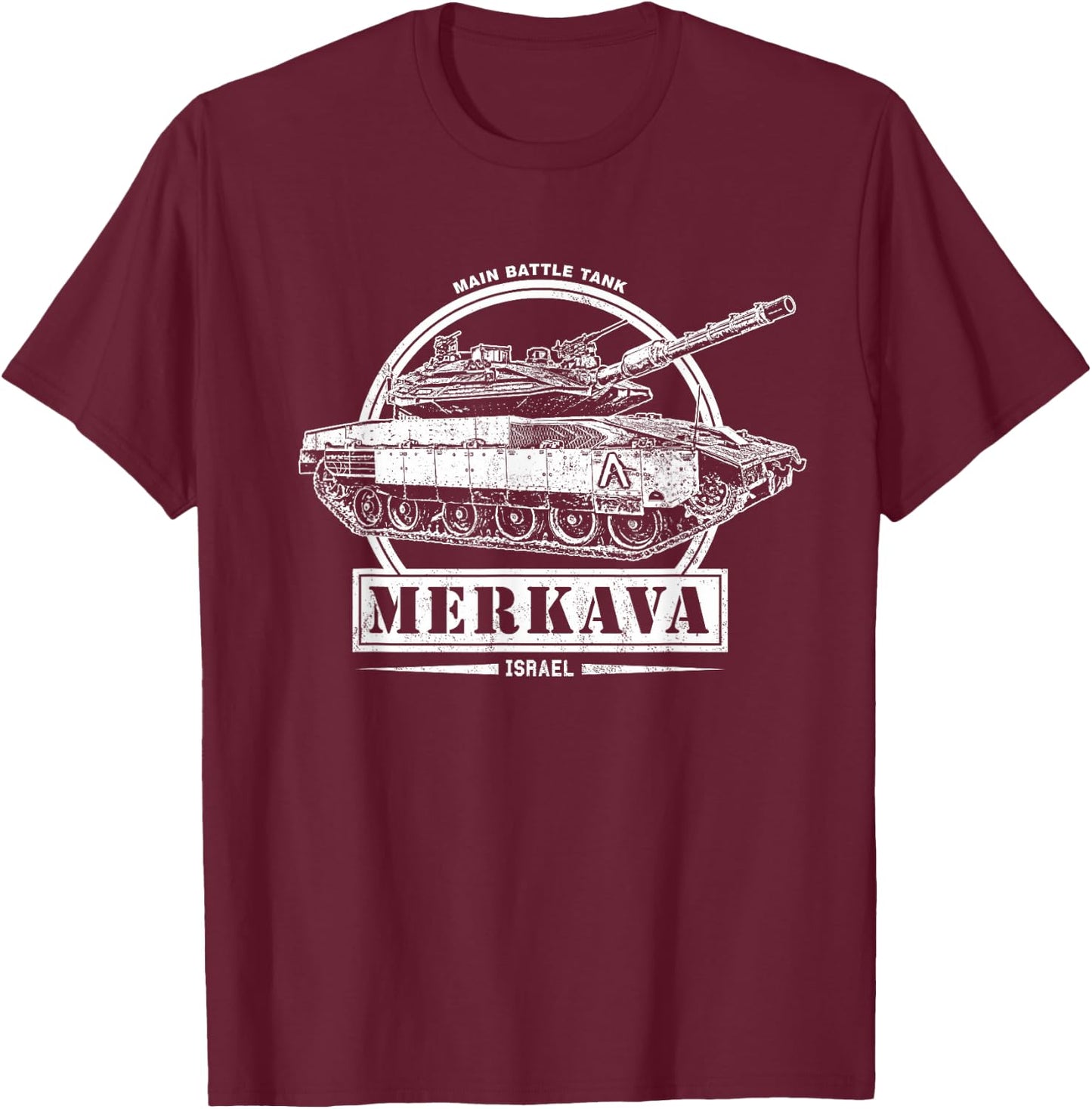 Merkava Tank T-Shirt - T-Shirt | Maroon