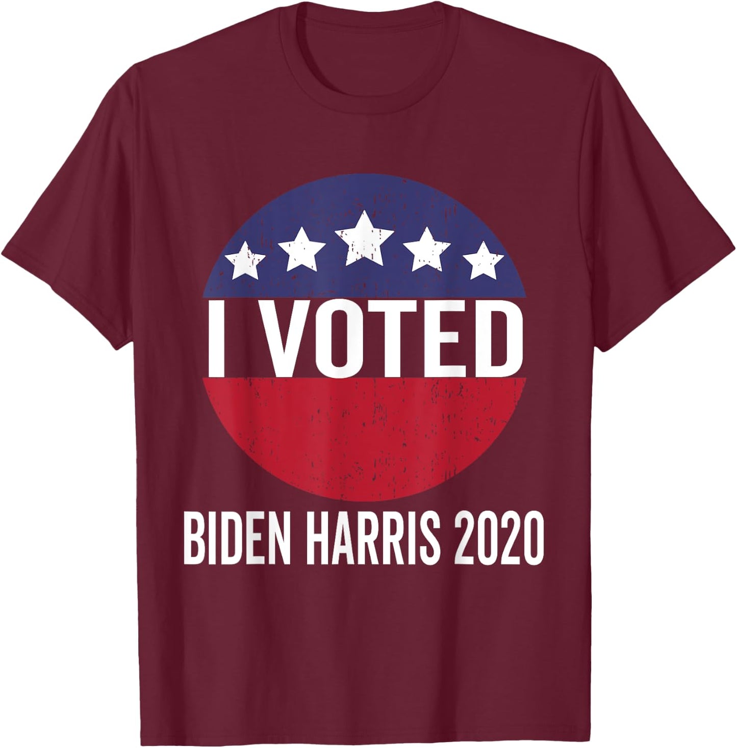 I Voted - Biden Harris 2020 T-Shirt - T-Shirt | Maroon