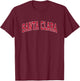 Santa Clara California CA Vintage Sports Design Red Design T-Shirt - T-Shirt | Maroon