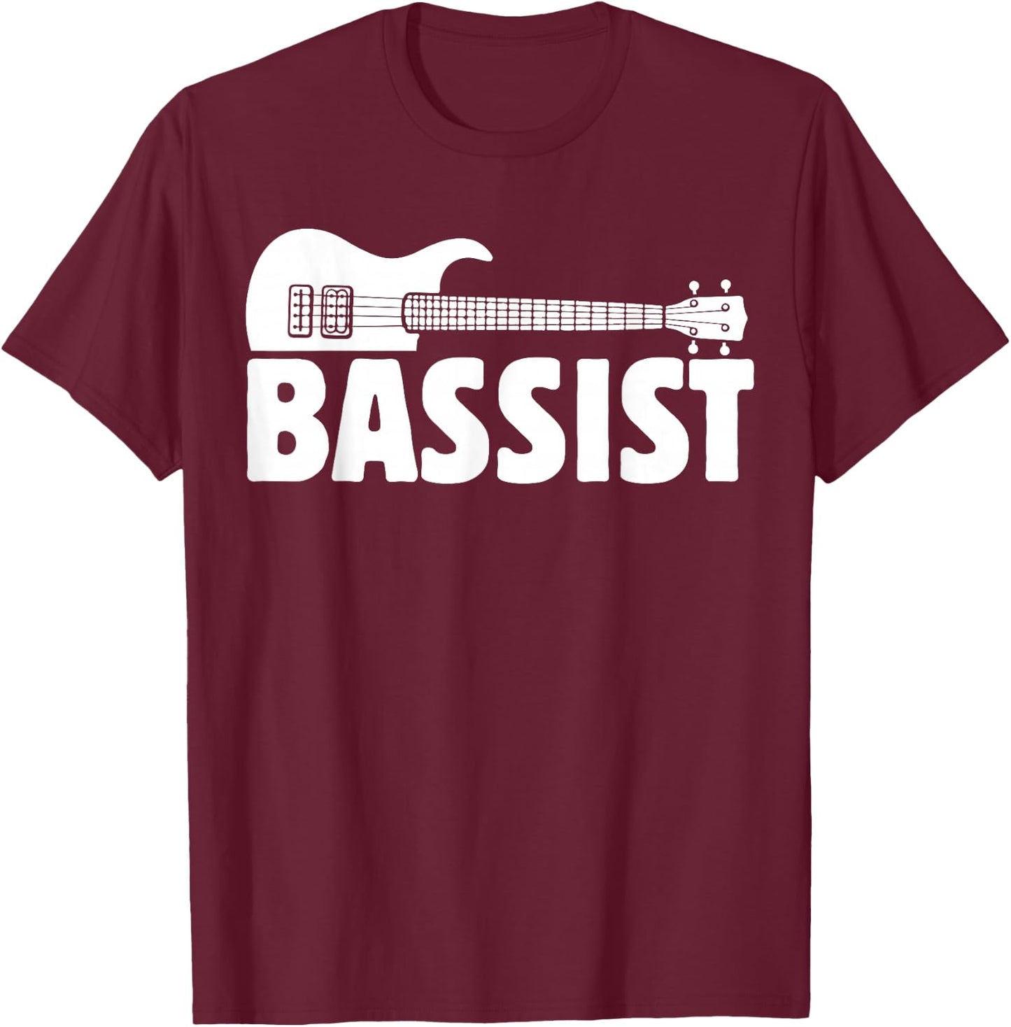 Cool Bassist Funny Bass Guitar Player Guitarist Music Outfit T-Shirt - T-Shirt | Maroon