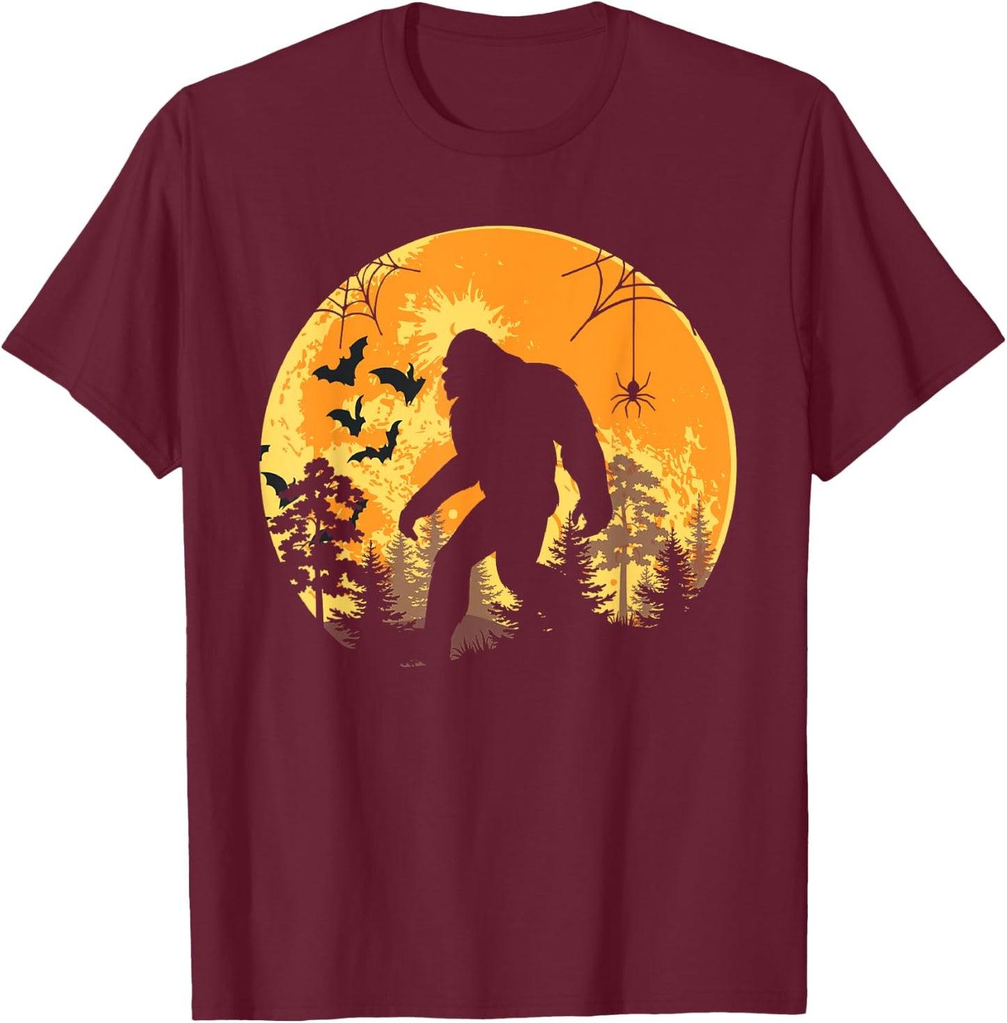 Funny Halloween Sasquatch Bigfoot Halloween Costume T-Shirt - T-Shirt | Maroon