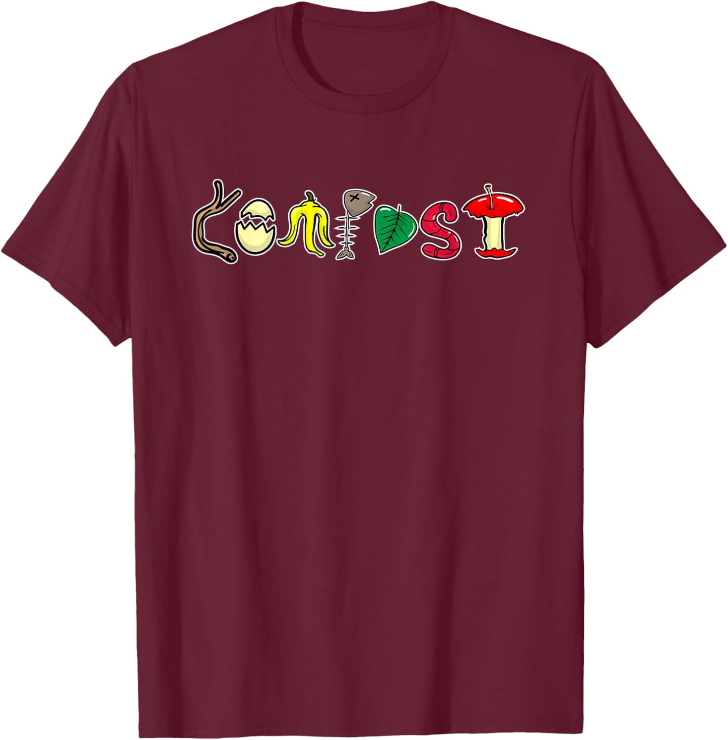 Composting Recycling Earth Day Compost Recycle T-Shirt - T-Shirt | Maroon