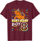 Bearded Dragon 8th Birthday Kids - Lizard 8 Year Old Boy T-Shirt - T-Shirt | Maroon