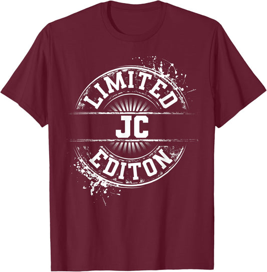 JC Limited Edition Funny Personalized Name Joke Gift T-Shirt - T-Shirt | Maroon