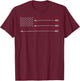 Bow Hunting Shirt Archery Archer USA Flag Men's Hunter Gift T-Shirt - T-Shirt | Maroon