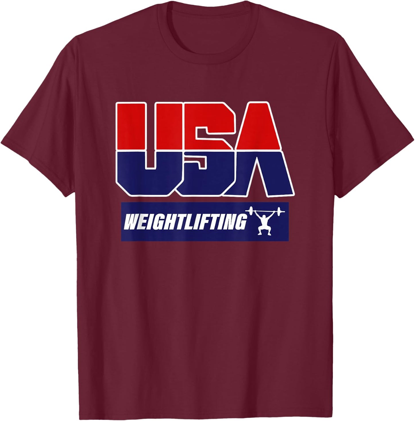 Weightlifting 2021 USA Team T-Shirt - T-Shirt | Maroon
