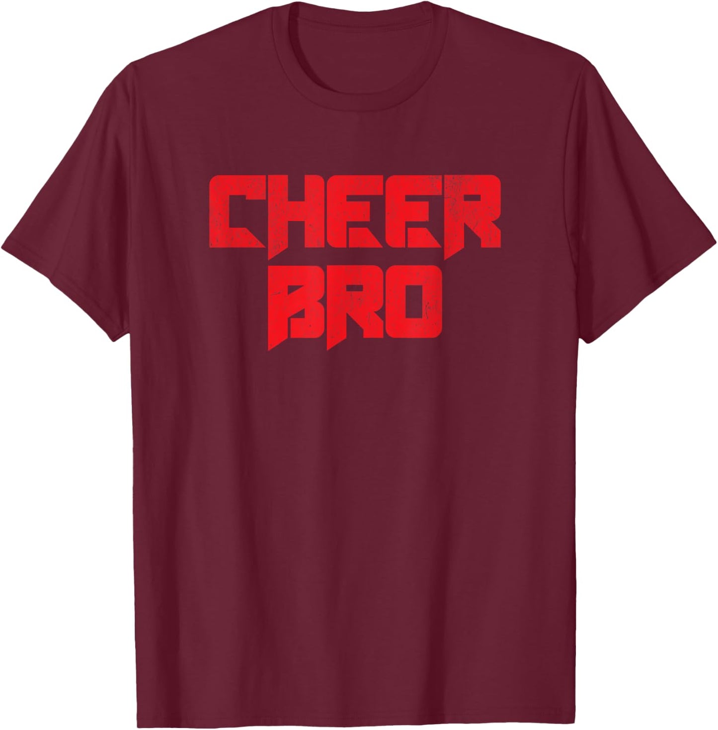 Cheer Bro Red Cheerleader Brother T-Shirt - T-Shirt | Maroon