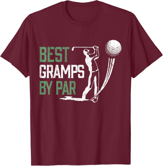 Best Gramps By Par Father's Day Gifts Golf Lover T-Shirt - T-Shirt | Maroon