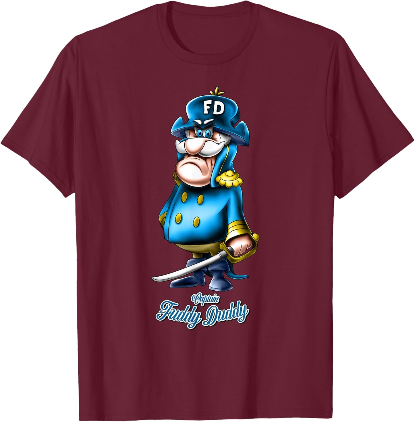 Captain Fuddy Duddy T-Shirt - T-Shirt | Maroon
