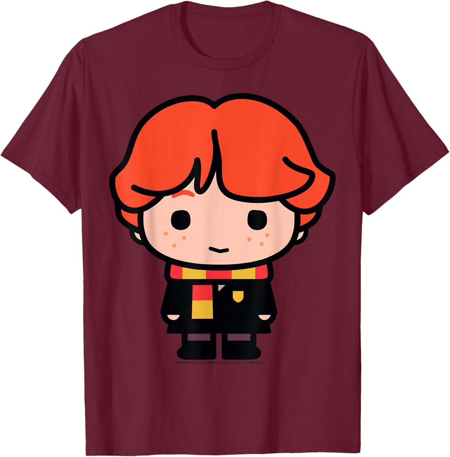 Harry Potter Ron Weasley Cute Cartoon Portrait Small T-Shirt - T-Shirt | Maroon