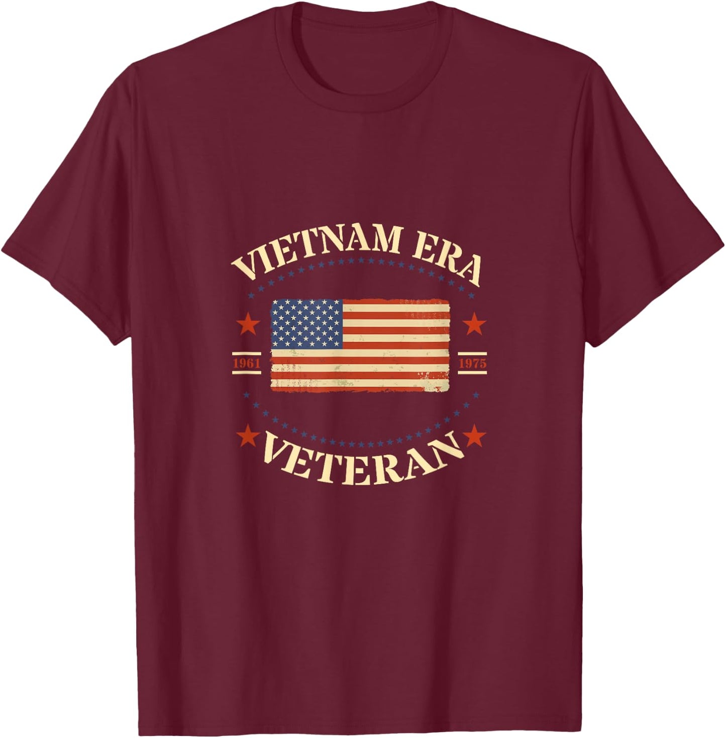 Vietnam Era Veteran 1961 - 1975 T-Shirt - T-Shirt | Maroon