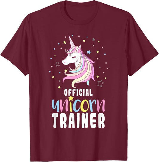 Official Unicorn Trainer T-Shirt - T-Shirt | Maroon