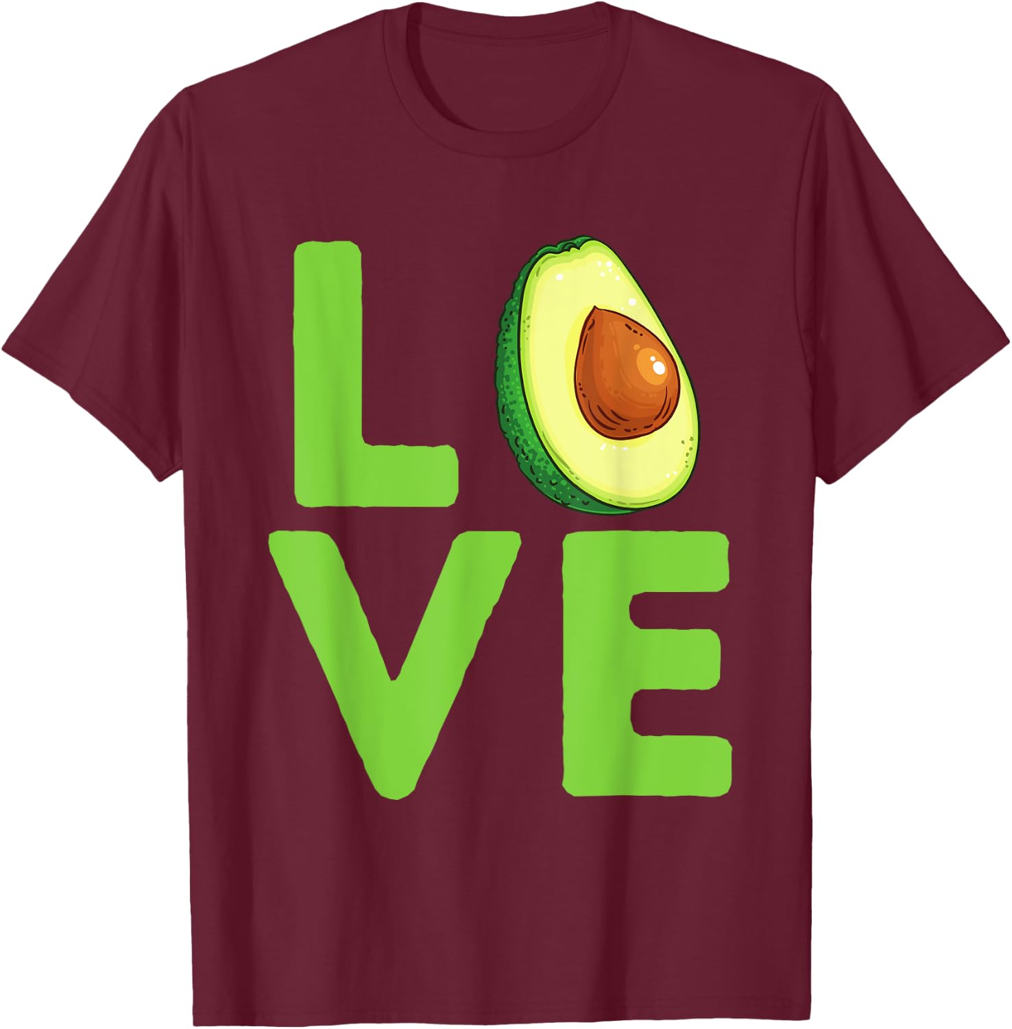 Love Avocado - Avocado Lover & Guacamole Gift T-Shirt - T-Shirt | Maroon