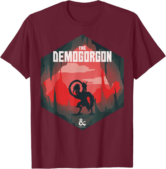 Dungeons & Dragons The Demogorgon Silhouette T-Shirt - T-Shirt | Maroon