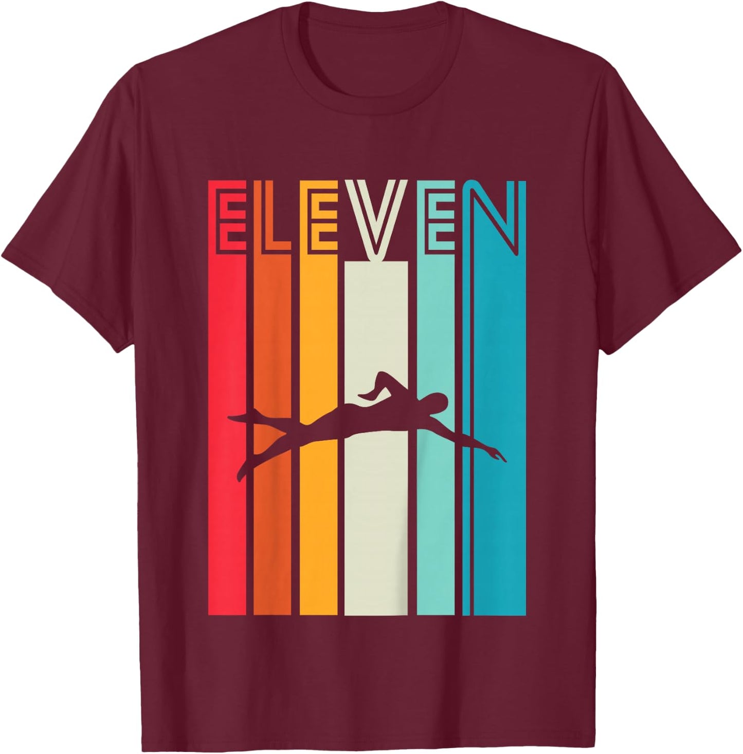 Kids 11. Birthday Gift Swimmer Funny Swimming for Boys Men T-Shirt - T-Shirt | Maroon