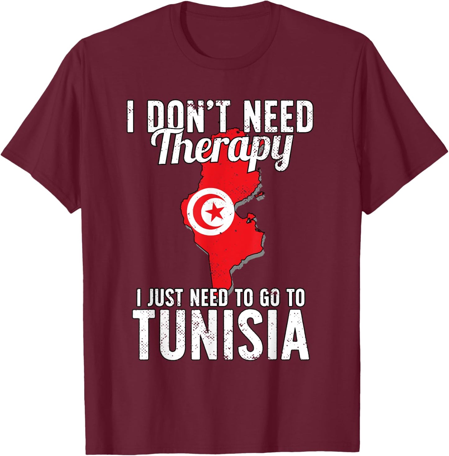 Tunisian Flag I Tunisia Flag I Vacation Tunisia T-Shirt - T-Shirt | Maroon