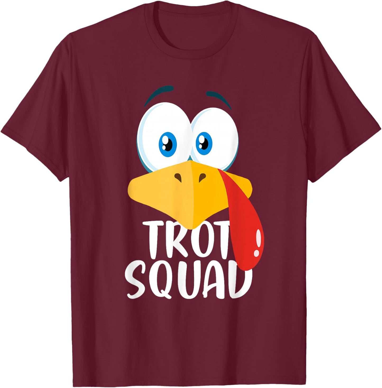 Thanksgiving Day Running Trukey Trot Squad T-Shirt - T-Shirt | Maroon